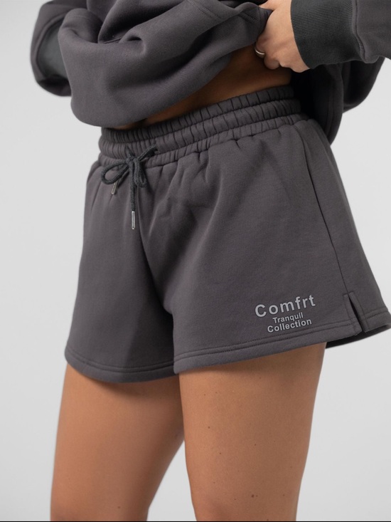 Comfrt Pants - Comfrt Tranquill Collection Women's Charcoal Athletic Shorts M